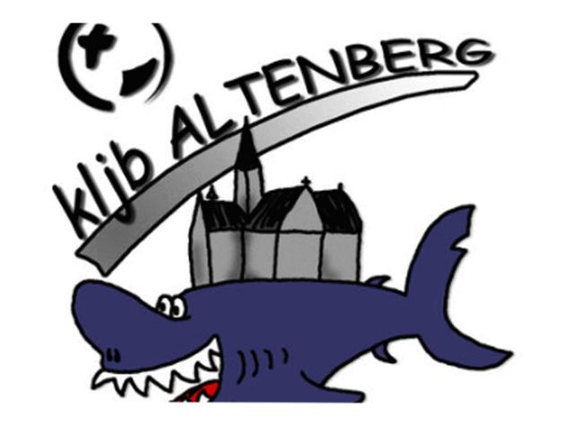 Logo kljb Altenberg Fisch vor Dom und Schriftzug kljb Altenberg