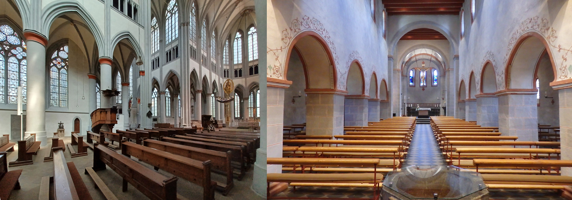 Foto  Innenräume von St. Pankratius Odenthal und Altenberger Dom