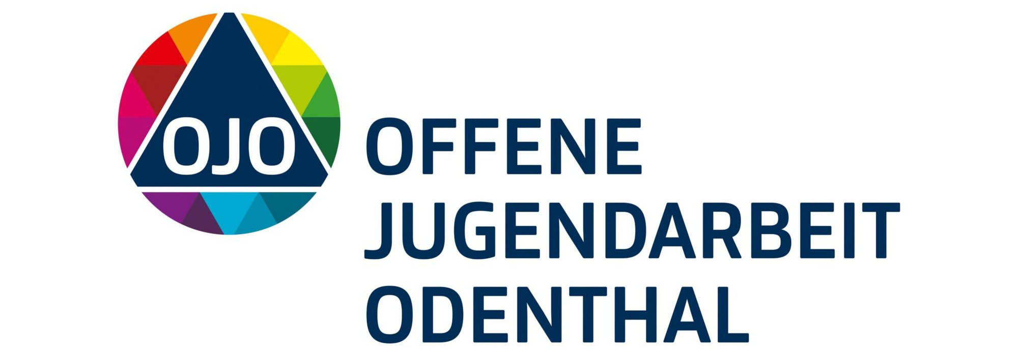 Logo von OVO (Kreis mit Dreieck in bunt) mit Schrift Offene Jugendarbeit Odenthal